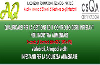 Corso di formazione per il controllo degli infestanti nell’industria alimentare
